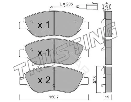 Тормозные колодки TRUSTING 593.0