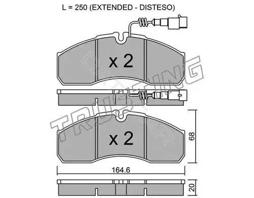 Тормозные колодки TRUSTING 594.7