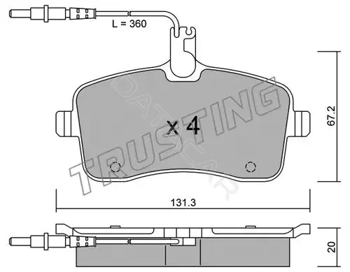 Тормозные колодки TRUSTING 616.0