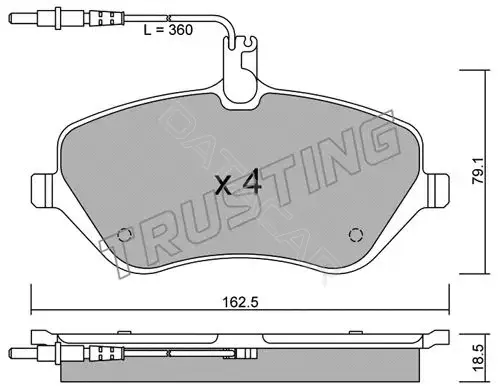 Тормозные колодки TRUSTING 617.0