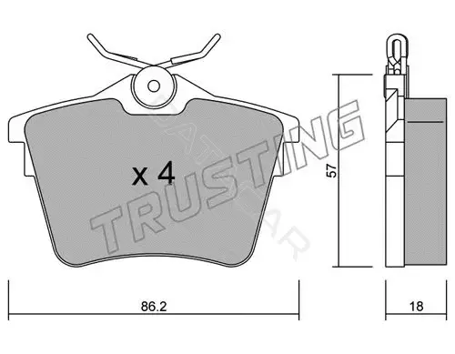 Тормозные колодки TRUSTING 618.0