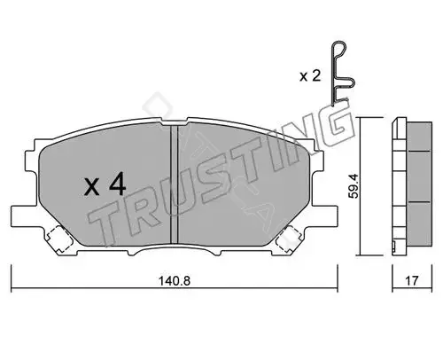 Тормозные колодки TRUSTING 634.0