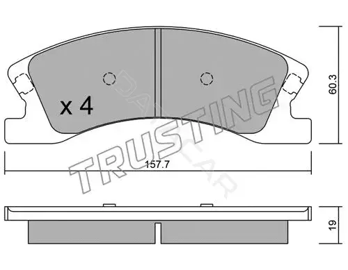 Тормозные колодки TRUSTING 642.0