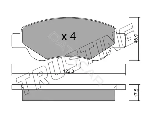 Тормозные колодки TRUSTING 653.0