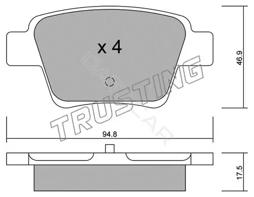 Тормозные колодки TRUSTING 655.0