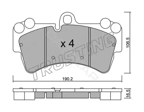 Тормозные колодки TRUSTING 670.0