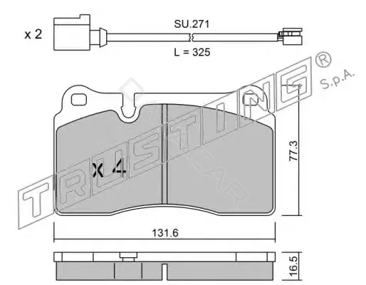 Тормозные колодки TRUSTING 675.1W