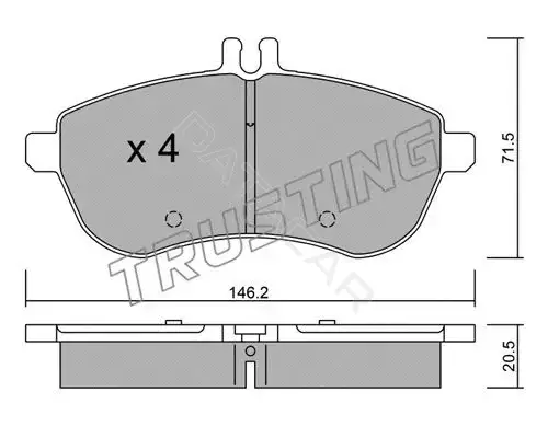 Тормозные колодки TRUSTING 681.0