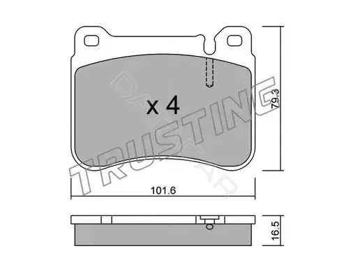 Тормозные колодки TRUSTING 684.0