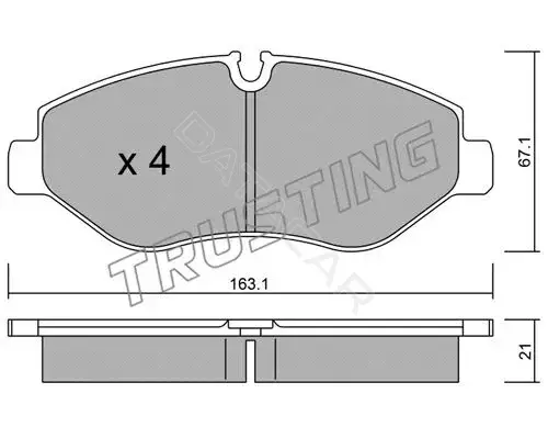 Тормозные колодки TRUSTING 687.0