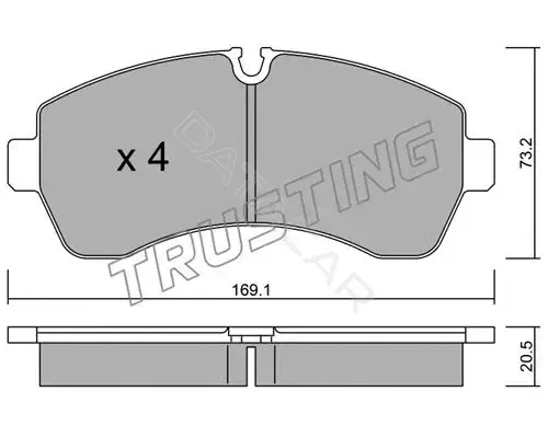 Тормозные колодки TRUSTING 689.0