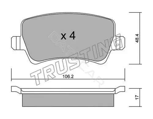 Тормозные колодки TRUSTING 692.0