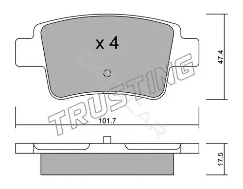 Тормозные колодки TRUSTING 721.0