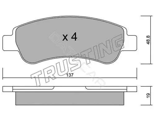 Тормозные колодки TRUSTING 726.0