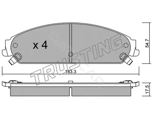 Тормозные колодки TRUSTING 733.0