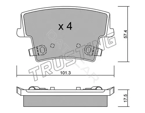 Тормозные колодки TRUSTING 734.0
