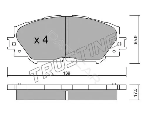 Тормозные колодки TRUSTING 763.0
