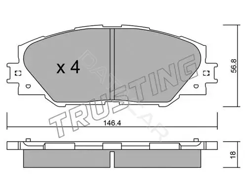 Тормозные колодки TRUSTING 764.0