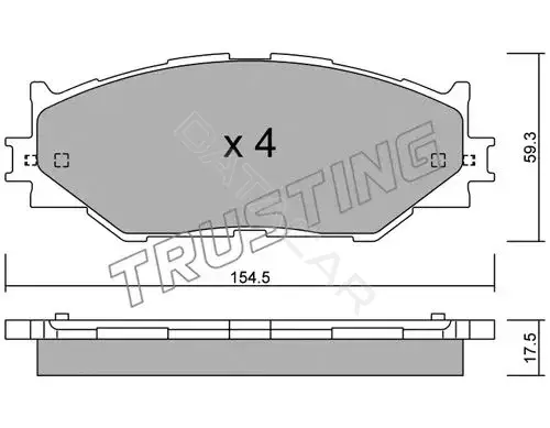 Тормозные колодки TRUSTING 776.0