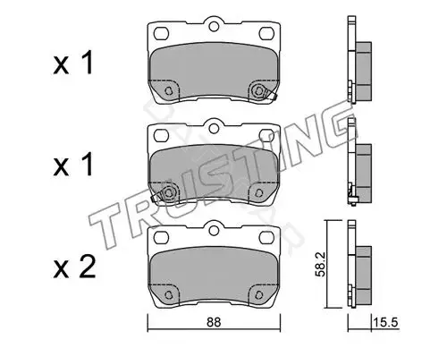 Тормозные колодки TRUSTING 777.0