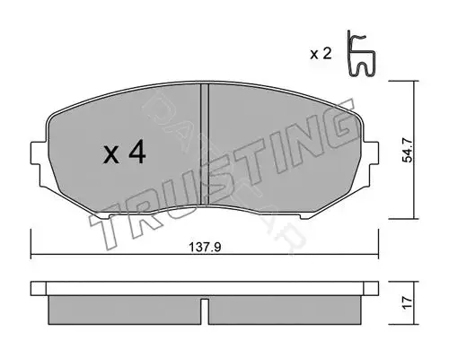 Тормозные колодки TRUSTING 782.0