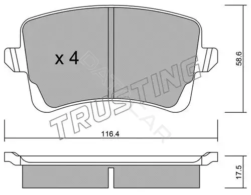 Тормозные колодки TRUSTING 792.0