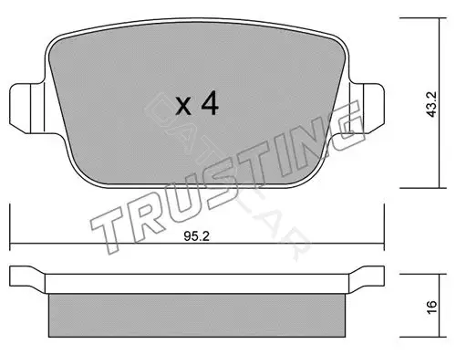 Тормозные колодки TRUSTING 796.0