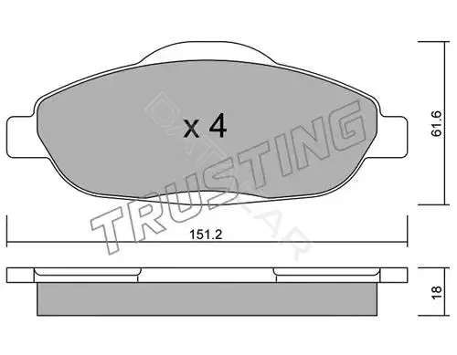 Тормозные колодки TRUSTING 820.0