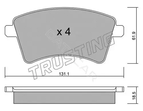 Тормозные колодки TRUSTING 828.0