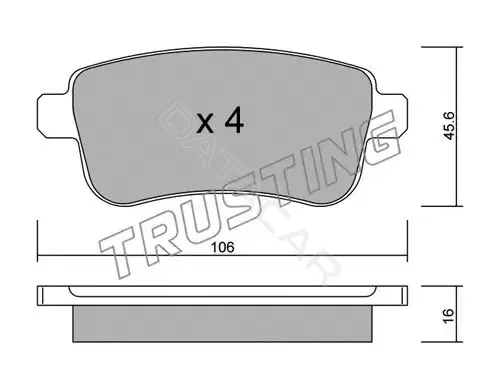 Тормозные колодки TRUSTING 834.0