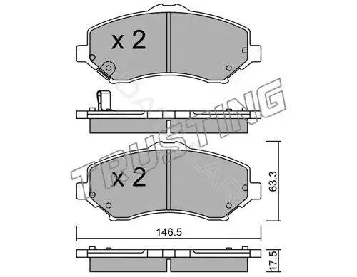 Тормозные колодки TRUSTING 879.0