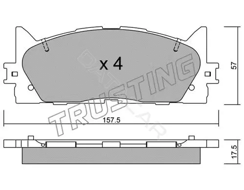 Тормозные колодки TRUSTING 899.0