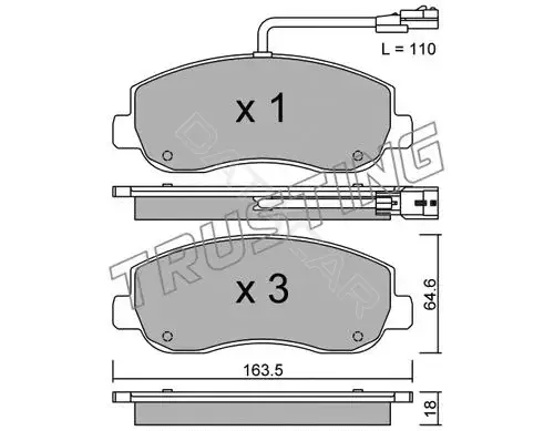Тормозные колодки TRUSTING 915.0
