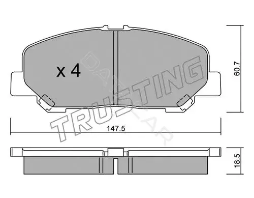 Тормозные колодки TRUSTING 922.0