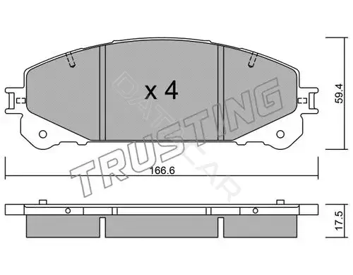 Тормозные колодки TRUSTING 954.0