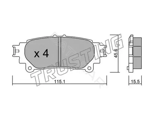 Тормозные колодки TRUSTING 955.0