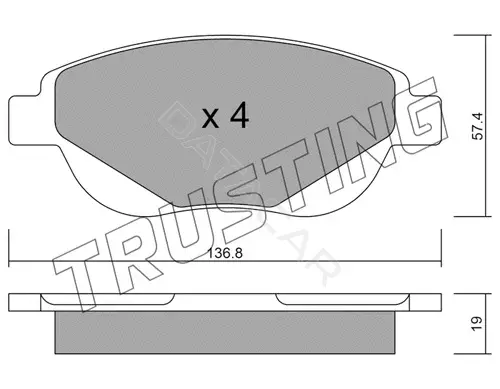 Тормозные колодки TRUSTING 964.0