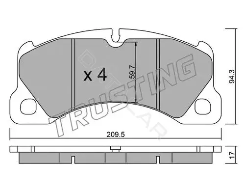 Тормозные колодки TRUSTING 973.3