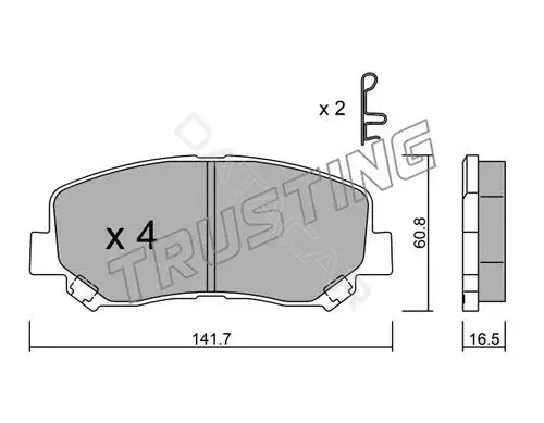 Тормозные колодки TRUSTING 985.0