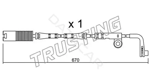 Датчик износа тормозных колодок TRUSTING SU.150