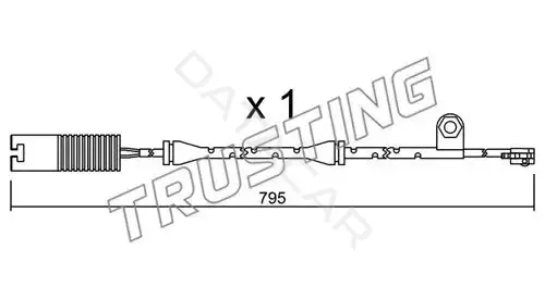Датчик износа тормозных колодок TRUSTING SU.152