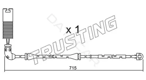Датчик износа тормозных колодок TRUSTING SU.155