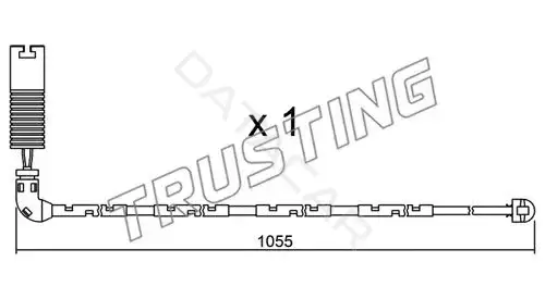 Датчик износа тормозных колодок TRUSTING SU.196