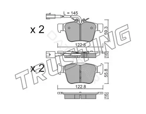 Тормозные колодки TRUSTING 1101.0