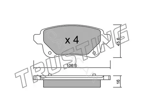 Тормозные колодки TRUSTING 1112.0