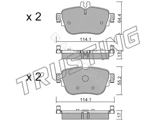 Тормозные колодки TRUSTING 1136.0