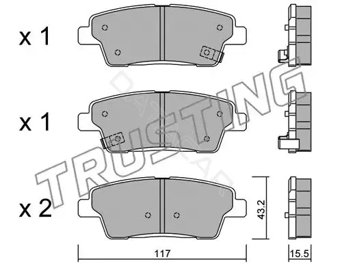 Тормозные колодки TRUSTING 1140.0