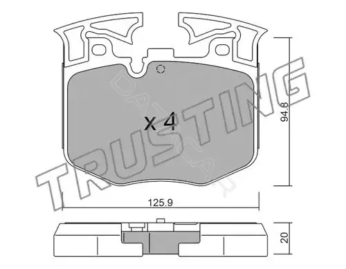 Тормозные колодки TRUSTING 1146.0