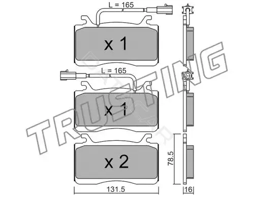 Тормозные колодки TRUSTING 1141.0