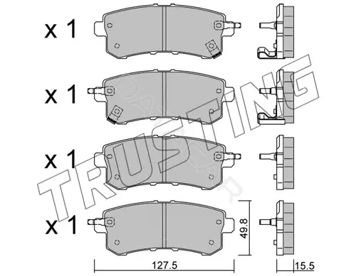 Тормозные колодки TRUSTING 1155.0